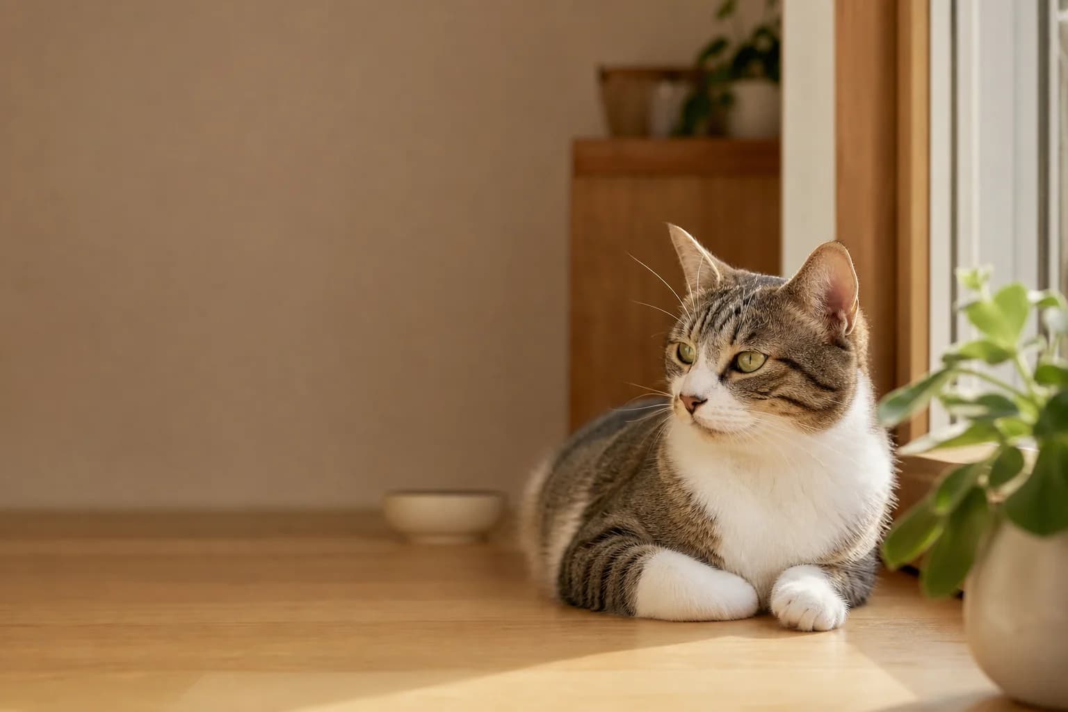 Cat at home